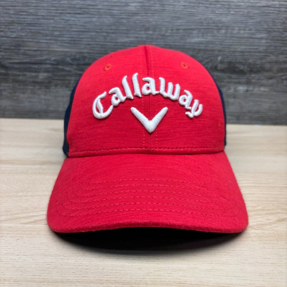 Callaway Aviara Golf Club Hat Cap Strap Back Red Blue White Mens